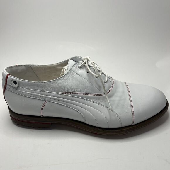 Puma Ferrari SF LUX Limited Size 10 White & Red Golf shoes Italian Leather NEW main image 6